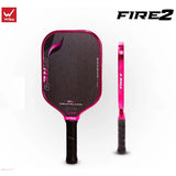 Genuine WIKA QD Fire 2 Quang Duong 16mm Pickleball Racket, XK100 Carbon, Hybrid 2.0 Core, UPA-A