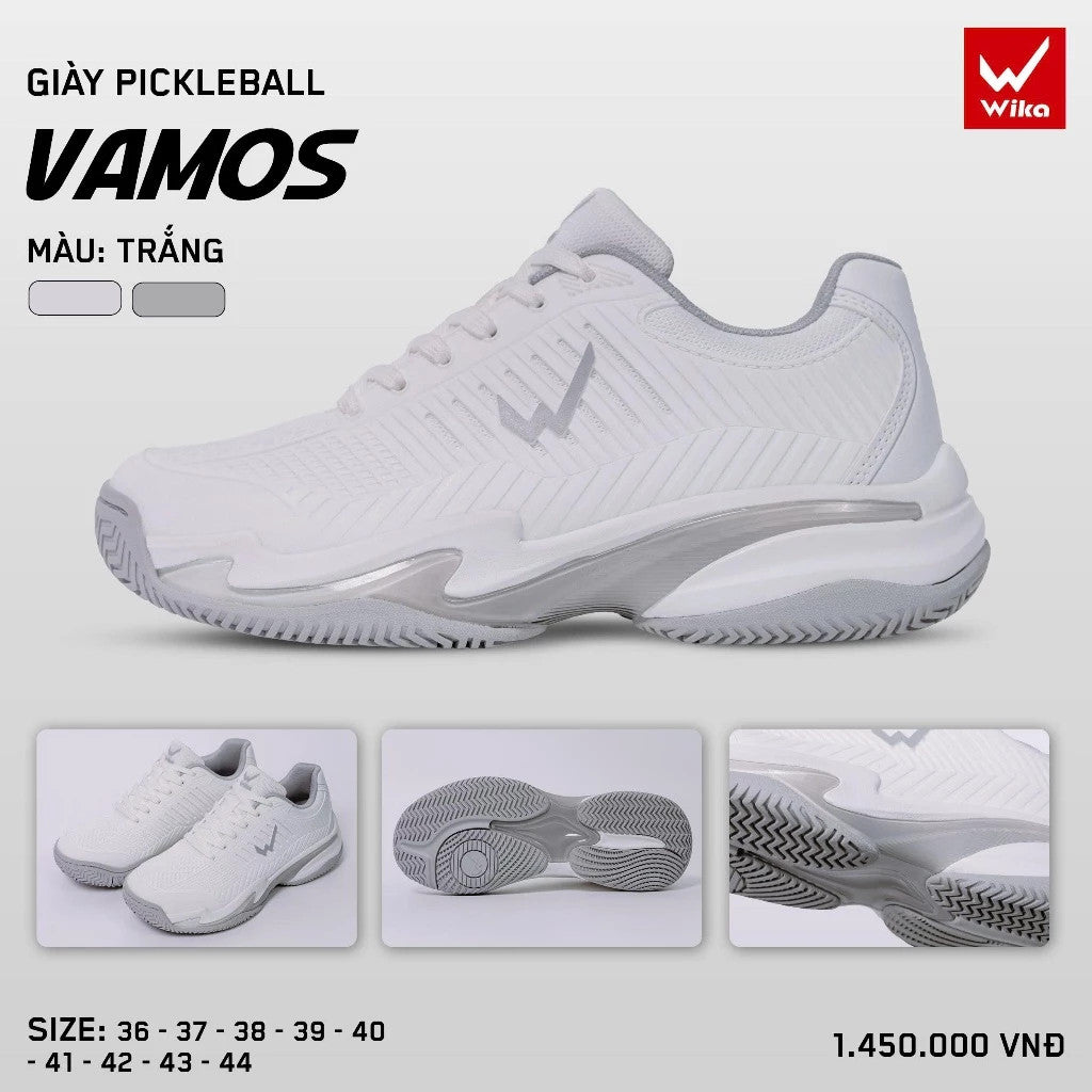 WIKA Genuine Wika Vamos x Quang Duong Pickleball Shoes, Soft Eva Sole, Grip Sole