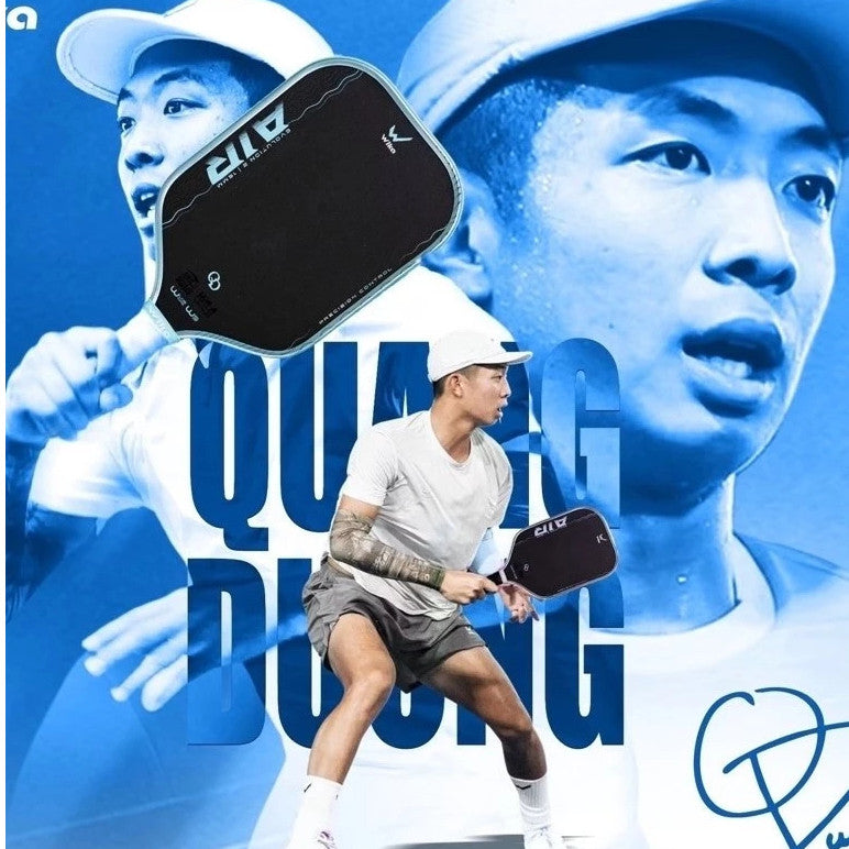 WIKA QD Air 2 Pickleball Paddle 16mm | Quang Duong Signature | T700 Carbon Fibre | High Spin Professional Paddle