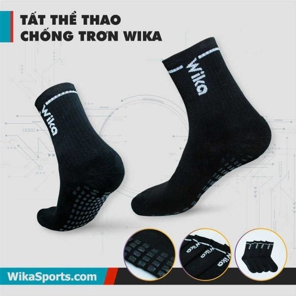 WIKA Premium Grip Socks Anti Slip Breathable Sports Socks for Pickleball & Training
