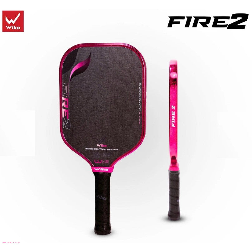 Genuine WIKA QD Fire 2 Quang Duong 16mm Pickleball Racket, XK100 Carbon, Hybrid 2.0 Core, UPA-A