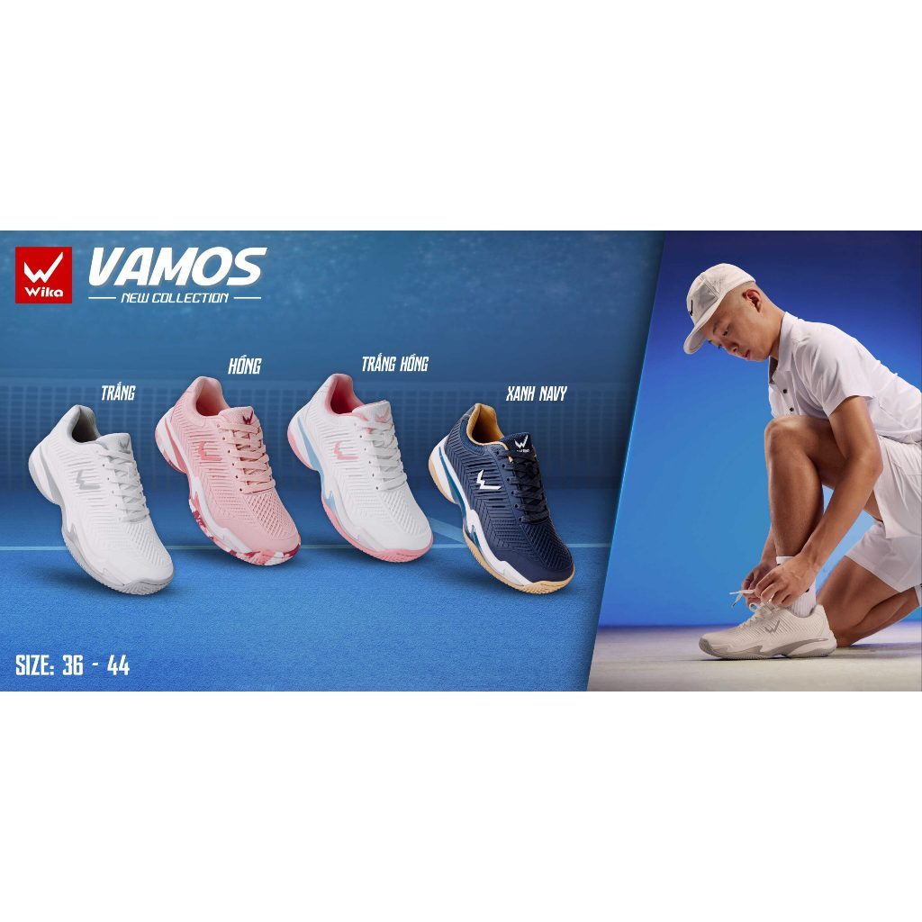 WIKA Genuine Wika Vamos x Quang Duong Pickleball Shoes, Soft Eva Sole, Grip Sole
