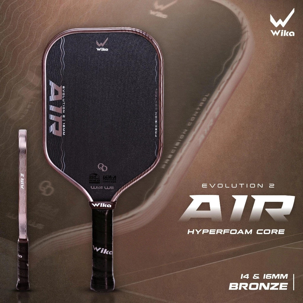 WIKA QD Air 2 Pickleball Paddle 16mm | Quang Duong Signature | T700 Carbon Fibre | High Spin Professional Paddle