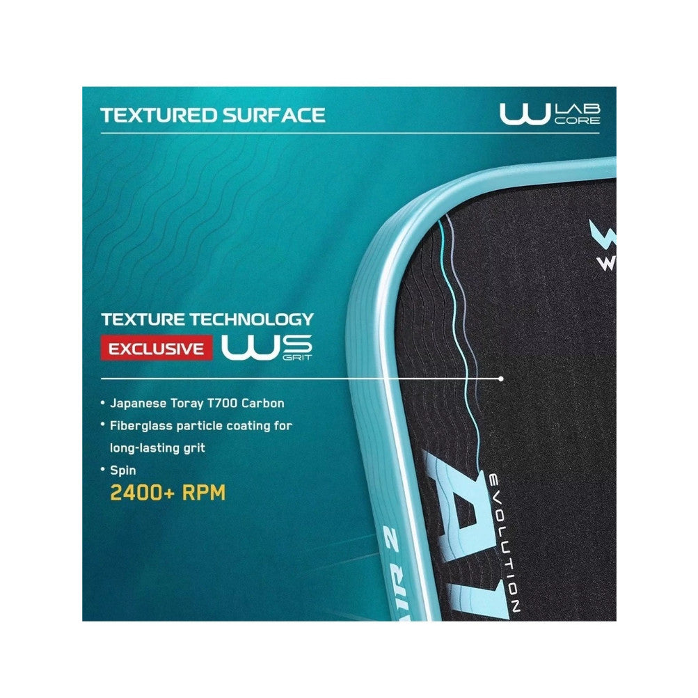 WIKA QD Air 2 Pickleball Paddle 16mm | Quang Duong Signature | T700 Carbon Fibre | High Spin Professional Paddle