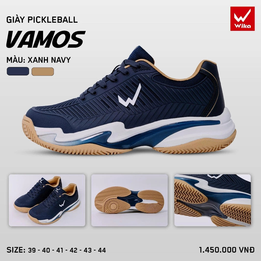WIKA Genuine Wika Vamos x Quang Duong Pickleball Shoes, Soft Eva Sole, Grip Sole