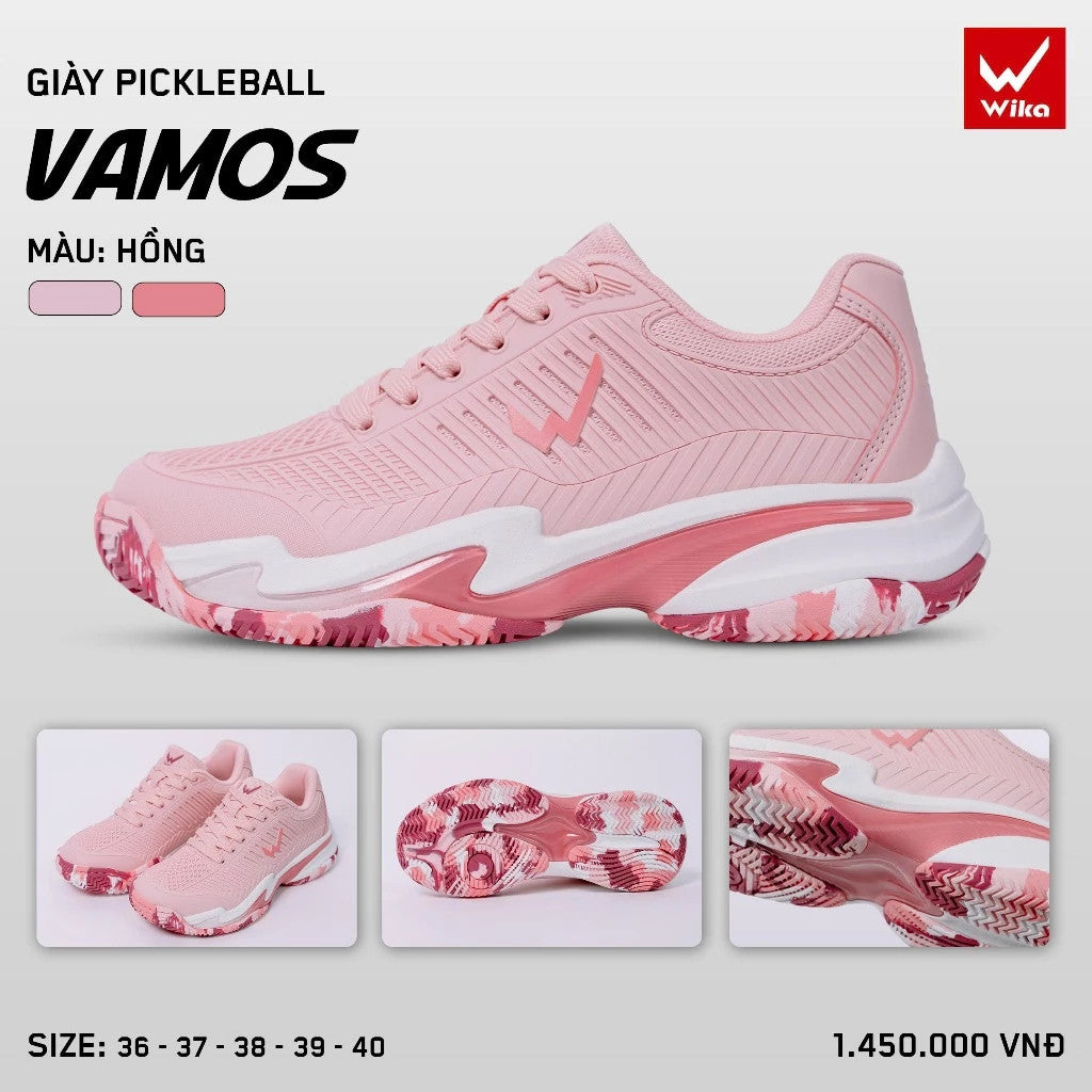 WIKA Genuine Wika Vamos x Quang Duong Pickleball Shoes, Soft Eva Sole, Grip Sole