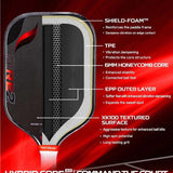 Genuine WIKA QD Fire 2 Quang Duong 16mm Pickleball Racket, XK100 Carbon, Hybrid 2.0 Core, UPA-A