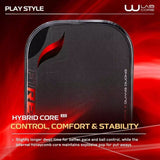 Genuine WIKA QD Fire 2 Quang Duong 16mm Pickleball Racket, XK100 Carbon, Hybrid 2.0 Core, UPA-A